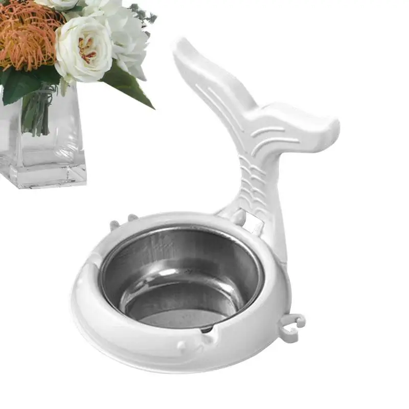 

Whale Tail Shape Wall Mounted Stainless Steel Ashtray Punch-free Removable Cigarettes Storage Rack For Bathroom Outdoor Balcony