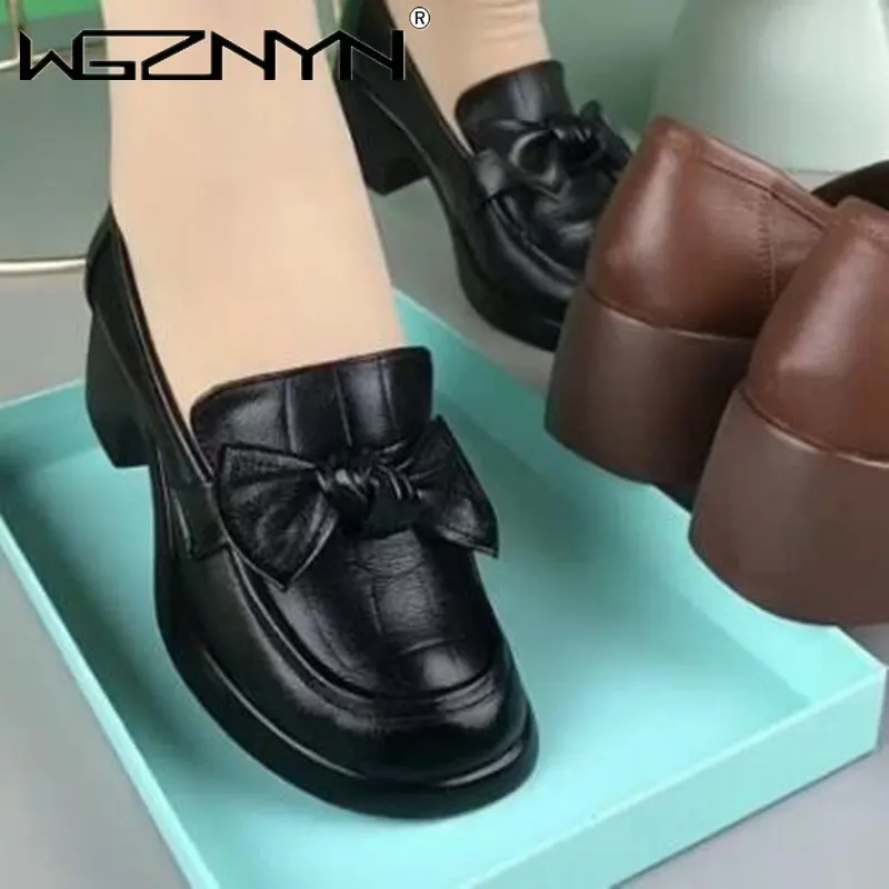 

Туфли женские из мягкой кожи, на весну и лето