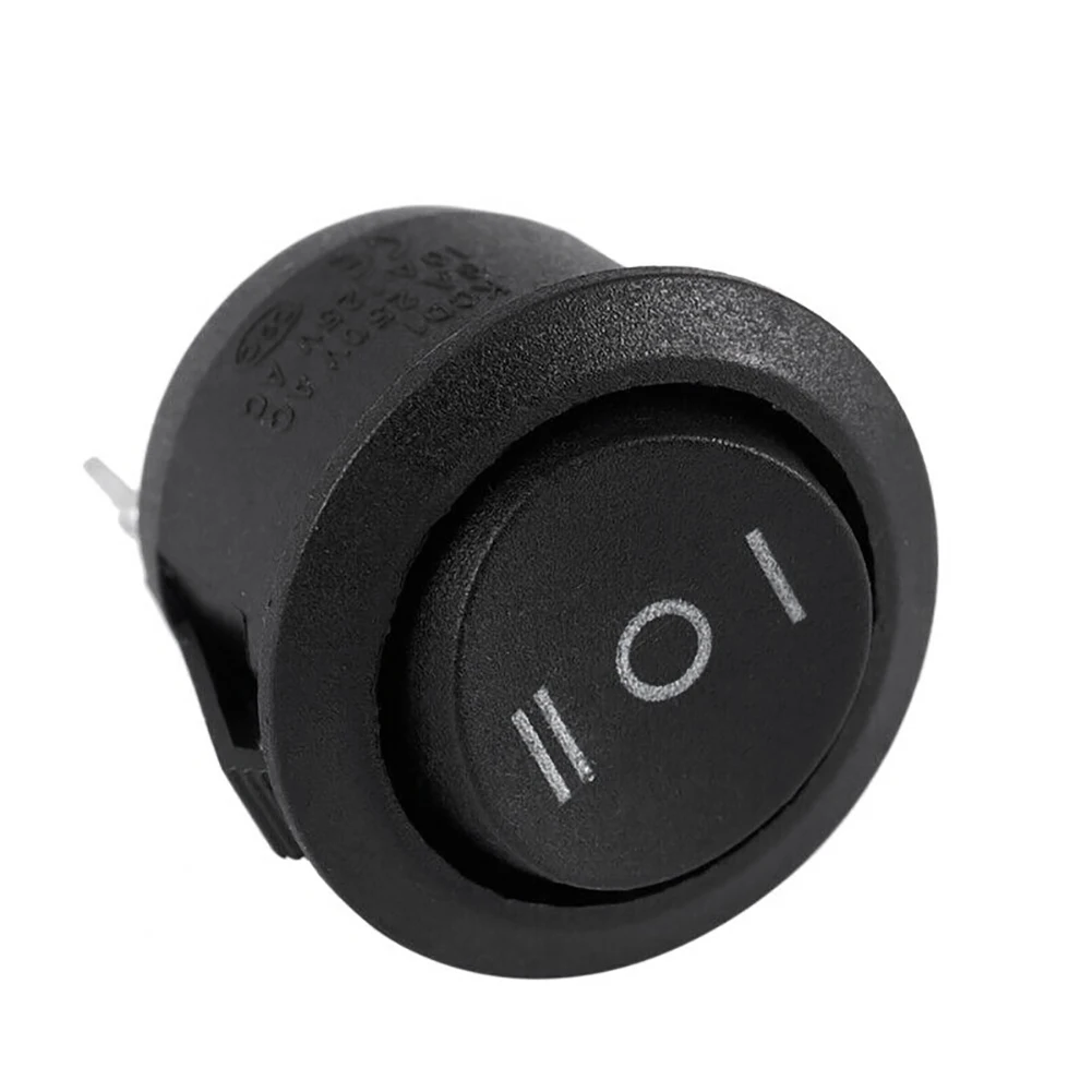 

1 Pc Rocker Switch 12-250V On/Off/On Black Round Rocker Switch Car Automotive 20mm SPDT For Caravan And Motorhome Applications