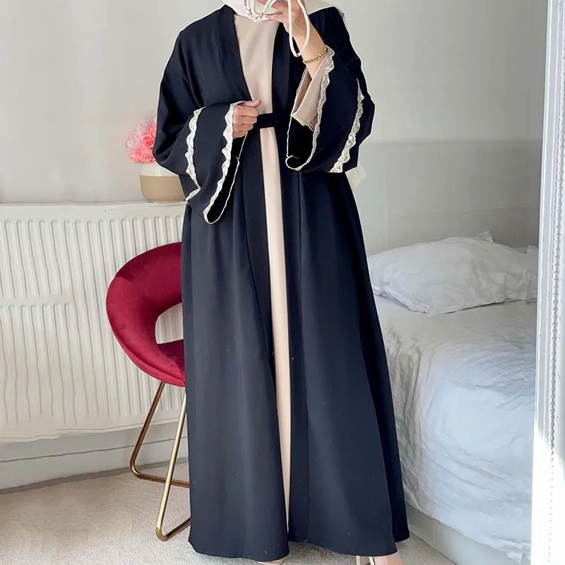 

Мусульманское женское платье, Abaya s Дубай, Турция Hijab Mubarak Open Abaya, кимоно, мусульманский кафтан, длинное женское платье Djellaba