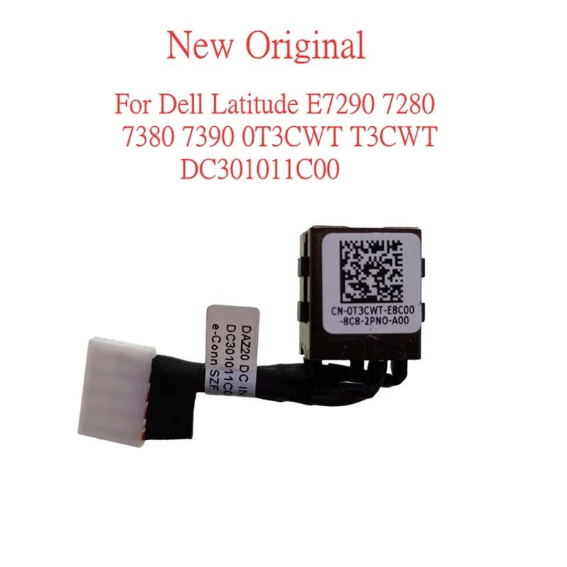 

Новый оригинальный разъем порта постоянного тока для зарядки ноутбука Dell Latitude E7290 7280 7380 7390 0T3CWT T3CWT DC301011C00