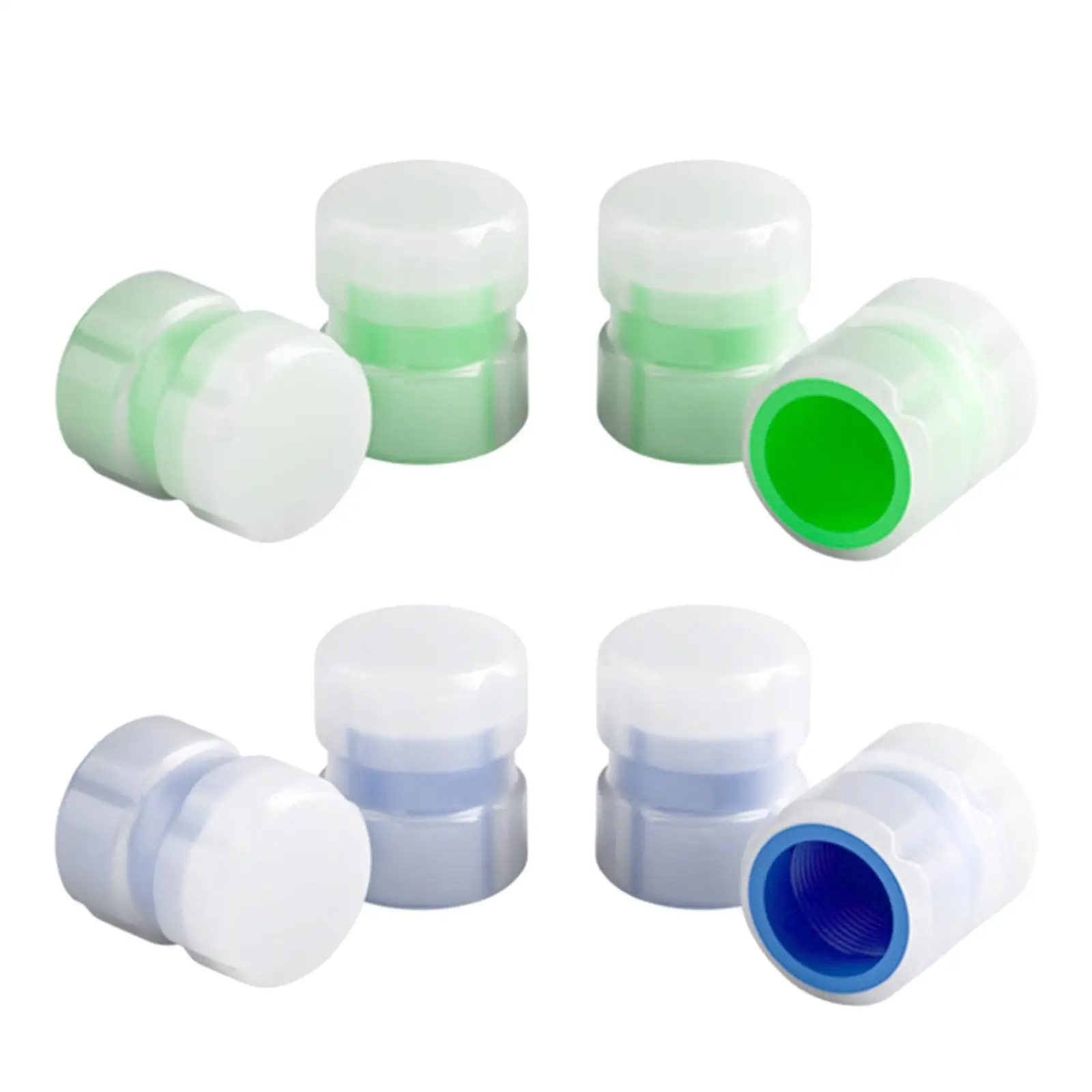 

4Pcs Auto Tire Valve Stem Caps Glow The Dark Noctilucous for