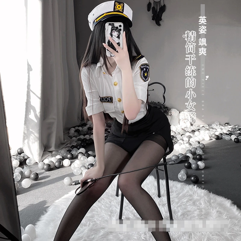 

Lin linting sexy lingerie uniform temptation pure desire clothing policewoman suit flirting hot passion in bed