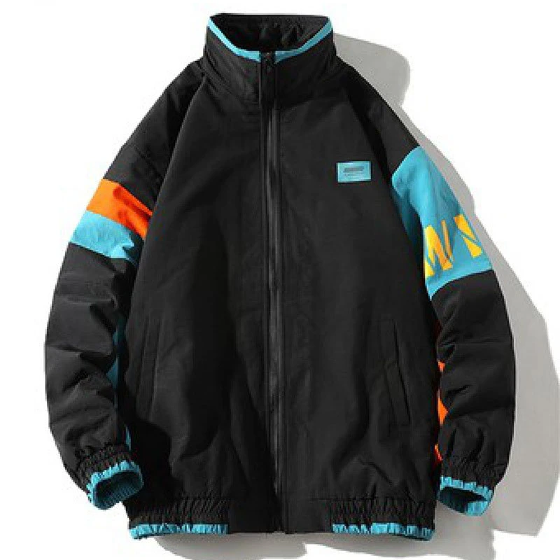 Куртка-бомбер мужская с буквенным принтом уличная одежда свободная ветровка