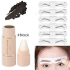 Новинка, бриллиант для бровей, 6 видов, трафарет для бровей, набор для макияжа, идеальные брови за секунды, водостойкая пудра для бровей