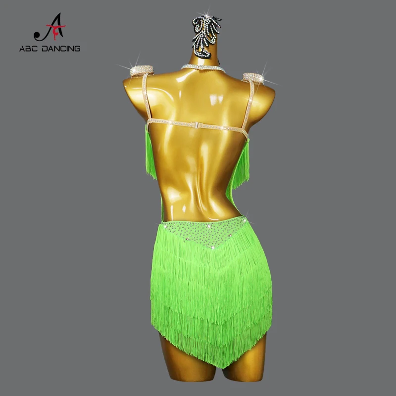 2024 Новое платье с бахромой для латинских танцев сексуальный сценический