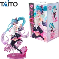 in stock taito vocaloid artist masterpiece hatsune miku birthday 2021 happy cat ears pvc action figure model toy for boy gifts
