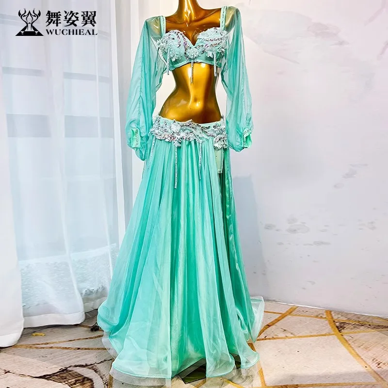 Костюм для танца живота тренировочное платье новинка 2024 комплект с бриллиантами