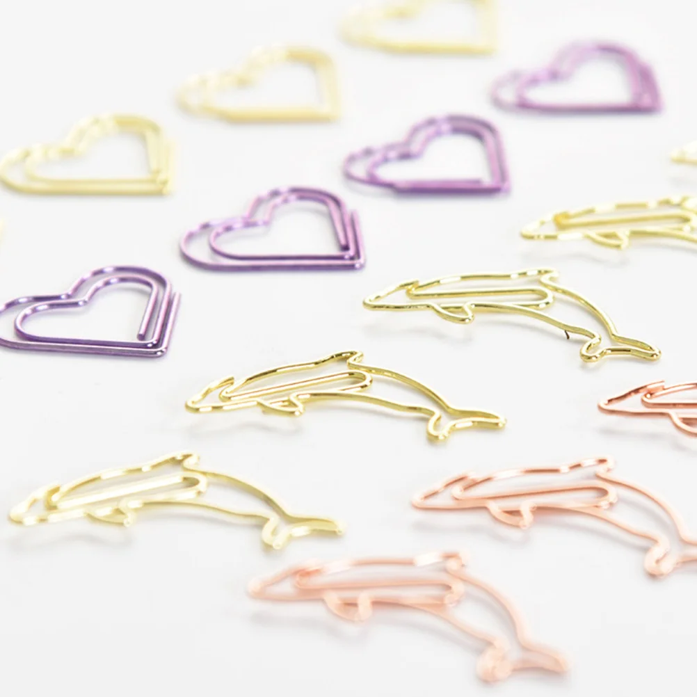 

72 Delicate Paper Clips Novelty Shaped Paper Clips Practical Paper Clips Convenient Paper Clips Decors