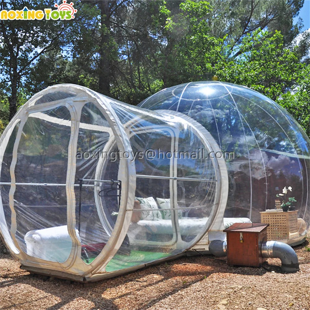 Надувная пузырьковая палатка Igloo с одним туннелем для сада двора отеля 3 м 4 5