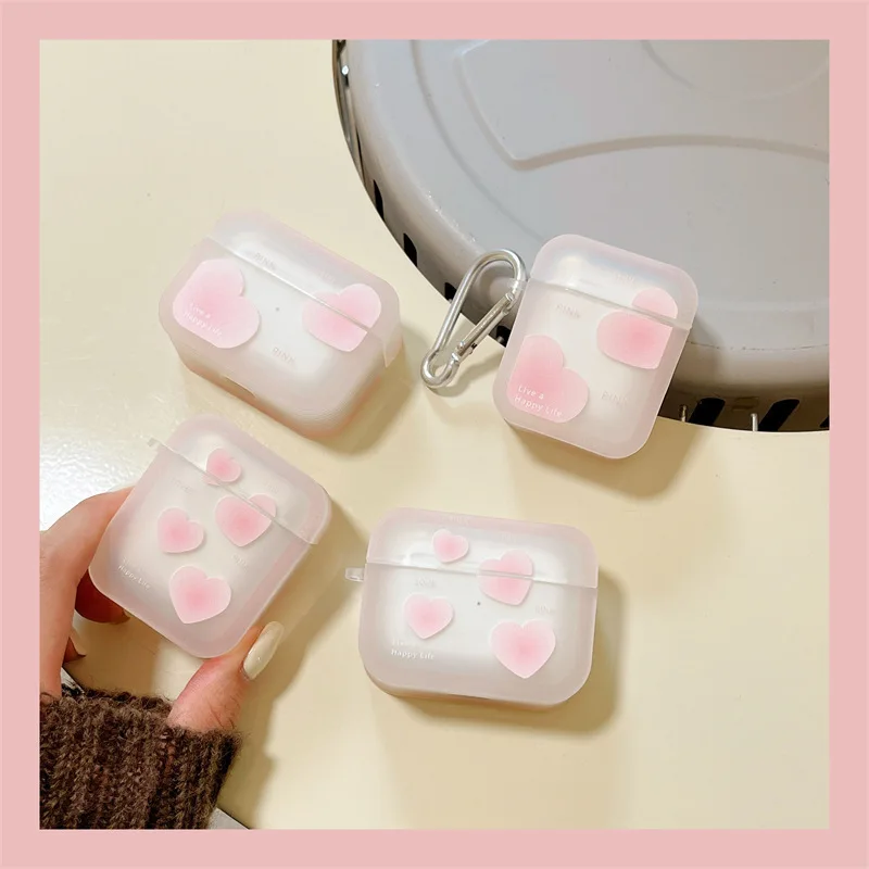 

silicone heart cute earphone box for airpods 1 2 wireless charging case for airpod pro 3
