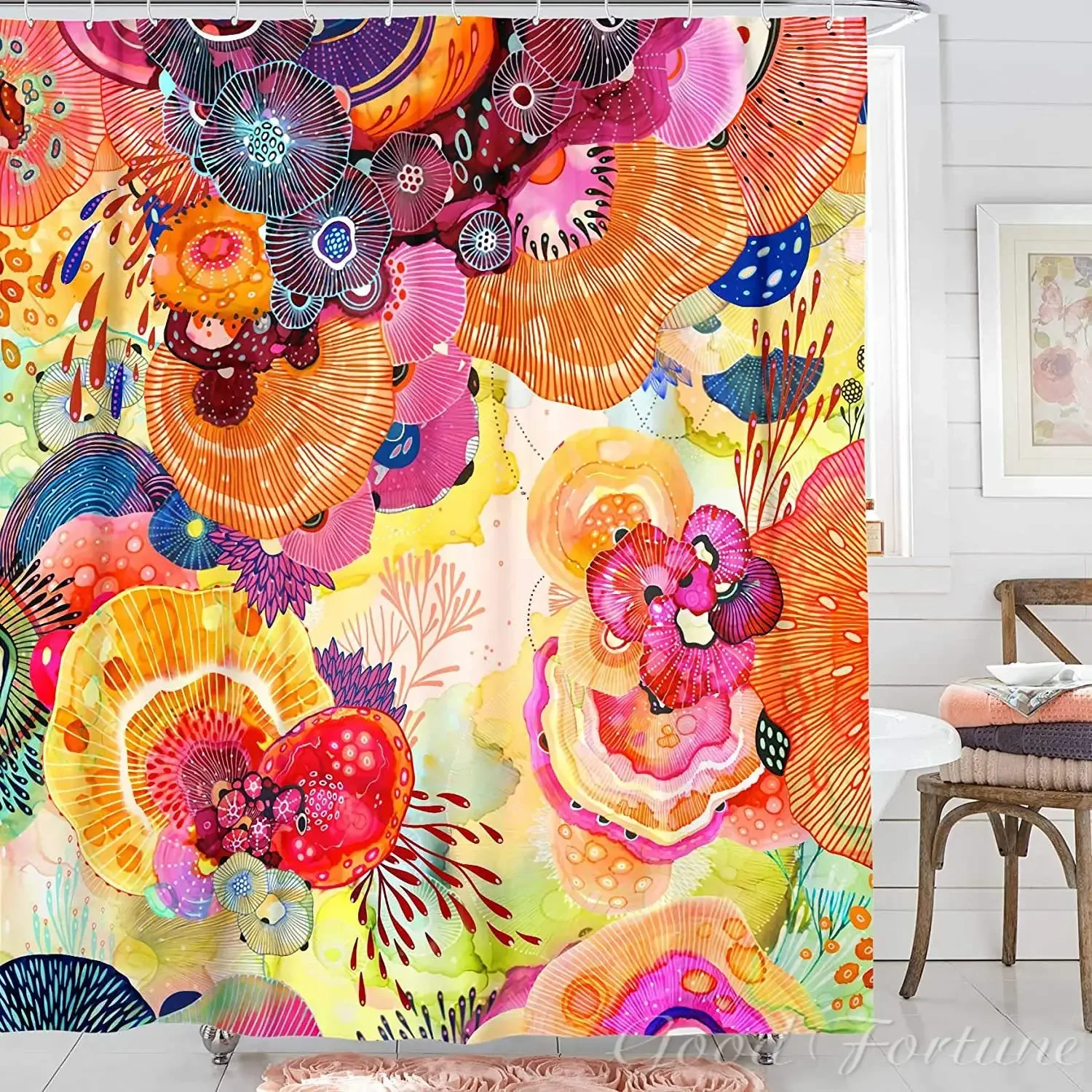 Детская занавеска для душа с медузами и океаном морская тропическая рыба ванной