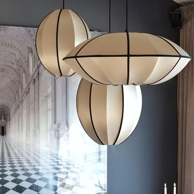 Винтажная японская атласная Подвесная лампа E27 декоративный светильник для