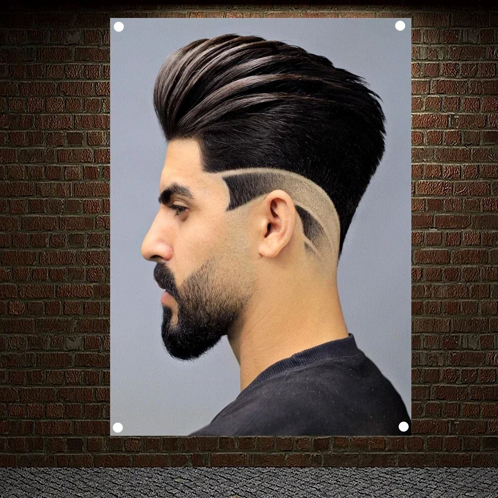 Гобелен с дизайном волос-бороди для мальчиков баннер флагом настенное искусство