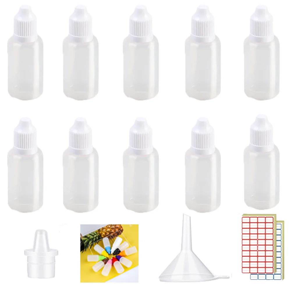 

50PCS X 5ML-120ML Plastic Dropper Bottles Empty Squeezable E Liquid Juice Oil Eye Vape Jar Containers with Thin Tip CRC Cap LDPE