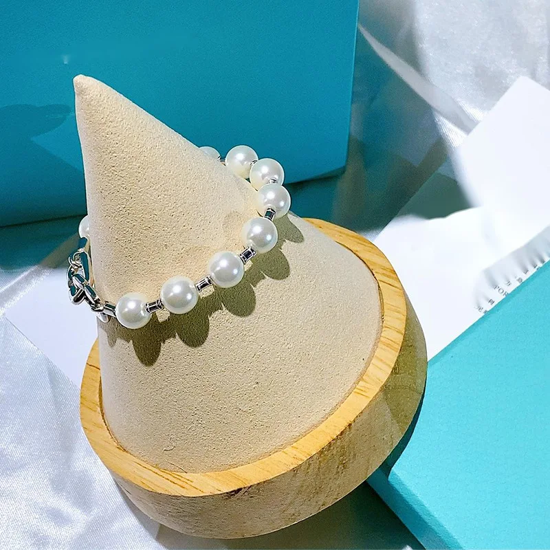 

Женский браслет из серебра 100% пробы, с Т-образным жемчугом