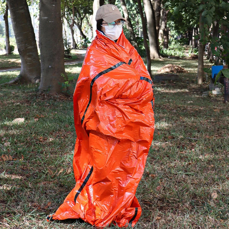 1 шт. аварийный спальный мешок для кемпинга на открытом воздухе полиэтиленовая