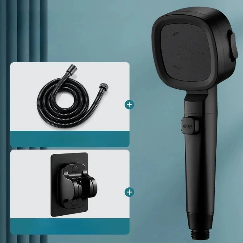 Регулируемая Портативная Душевая Насадка Высокого Давления С 3 Режимами Работы