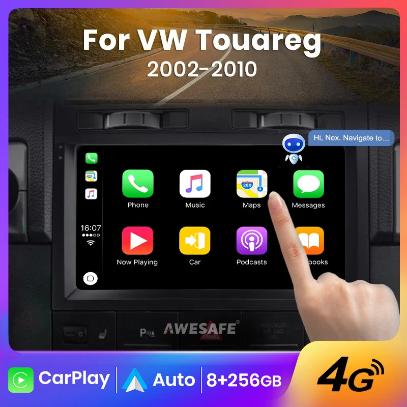Автомагнитола AWESAFE PX9s для VW мультимедийный проигрыватель на Android 2 din DVD Volkswagen Touareg