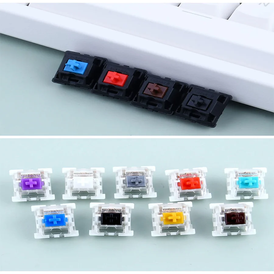 Механические переключатели клавиатуры Outemu линейные тактильные бесшумные RGB LED SMD