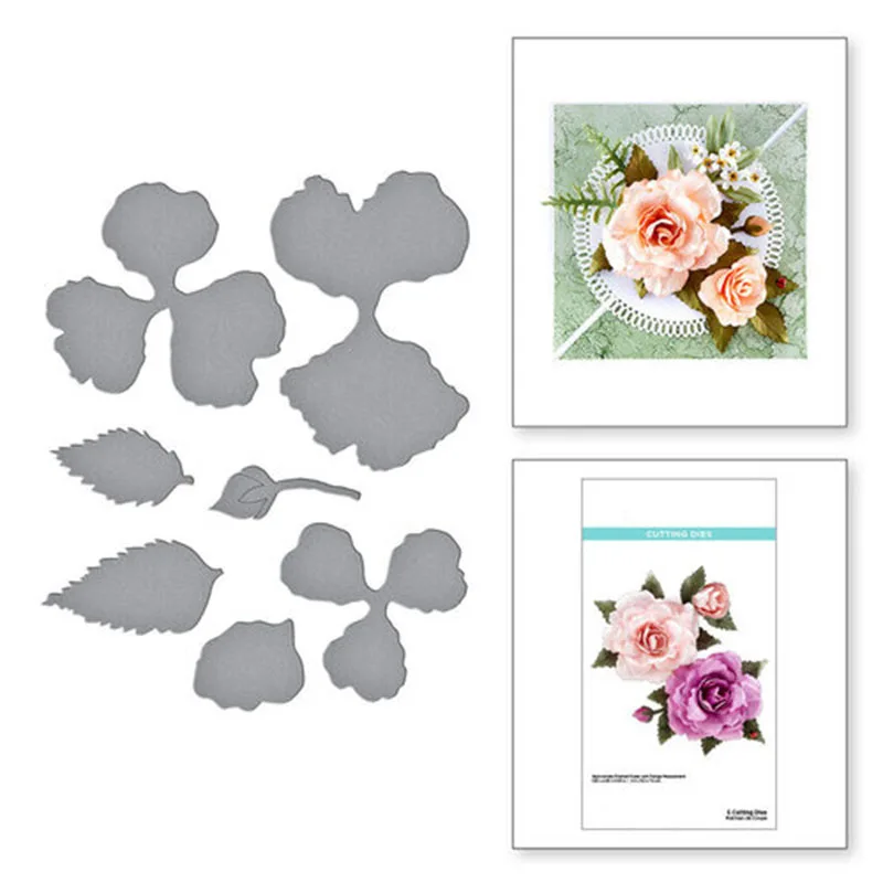 

Flowers and Grass Background Metal Cutting Dies Stencils Die Cut for DIY Scrapbooking Album Paper Card Embossing New 2022