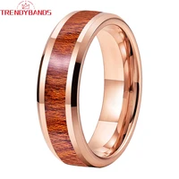6mm 8mm rose gold tungsten carbide engagement ring wedding band for men women fashion jewelry with i love you engraved