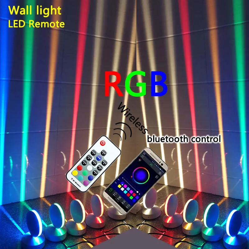 Светодиодный RGB настенный светильник, лампа для окон, порогов, дверей, рамок, коридора, балкона, гаража, отеля, ресторана, светильник щение, 5 Вт, 12 Вт, IP67