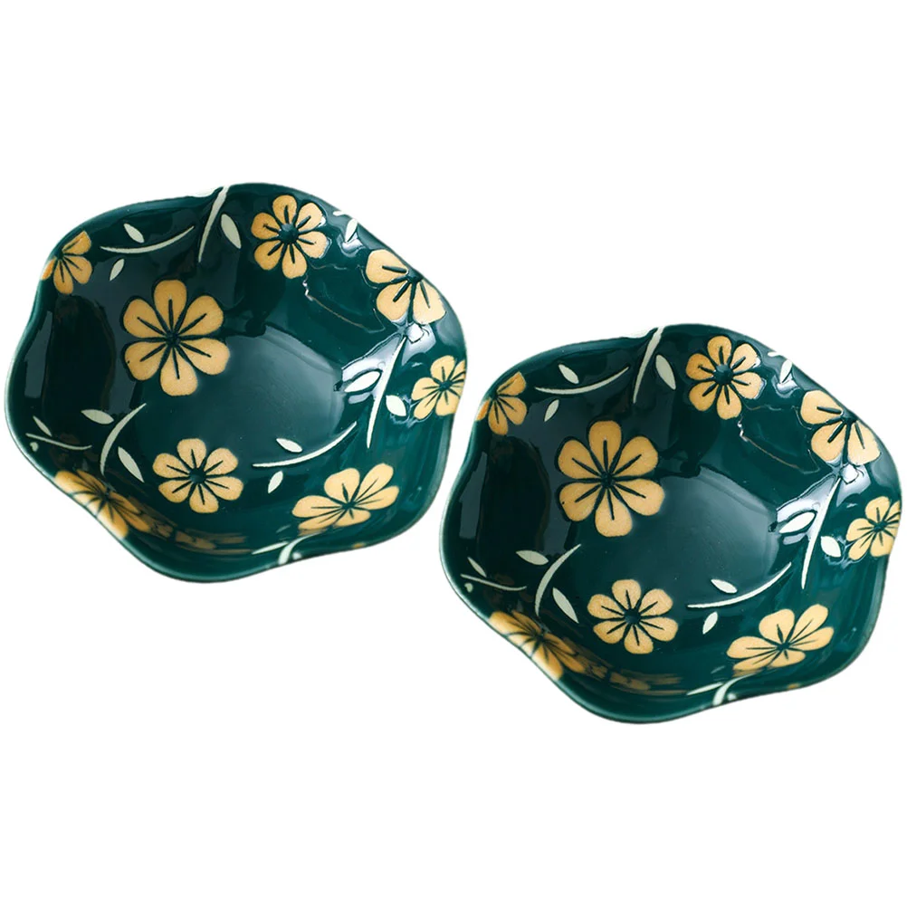 

Plate Bowl Sauce Plates Ceramic Tea Bowls Tray Dipping Dish Soy Dishes Serving Appetizer Side Rest Condiment Storage Vinegar