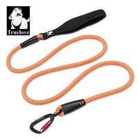 truelove dog leash nylon rope reflective walking running rope with soft handle for medium large dogs carabiner pet accessories
