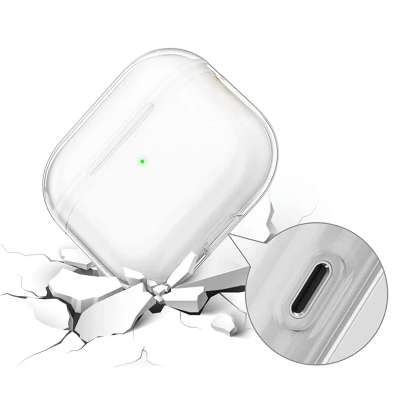 

Transparent Protective Cover For Apple AirPods Pro 2 Crystal Clear Earphone Case For Air Pods 3 2 1 Pro Accessories Charging Box
