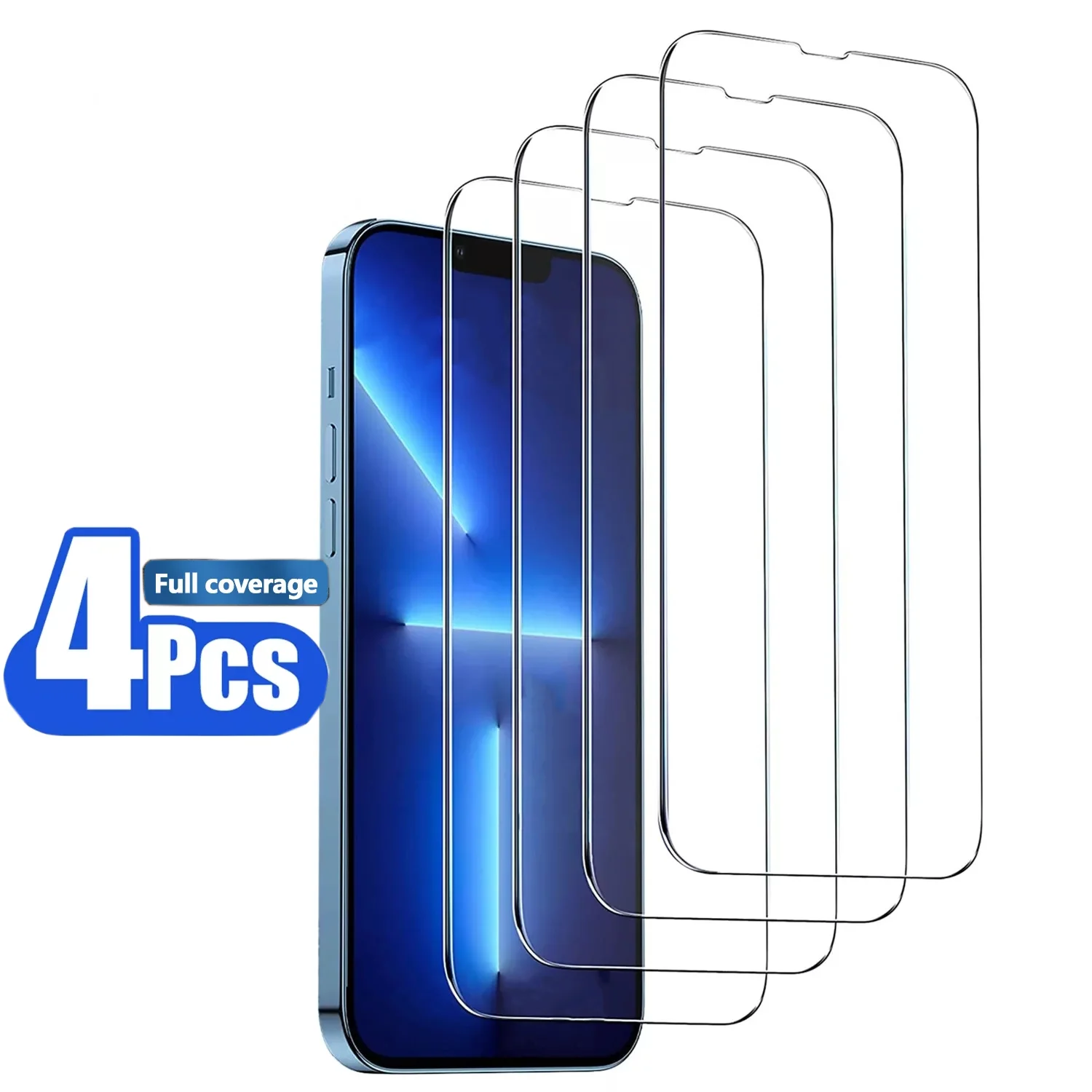 

4 шт. закаленное стекло для iPhone 13 Pro Max Mini Защита экрана для iPhone 13 Pro Max Mini полное покрытие стеклянная пленка