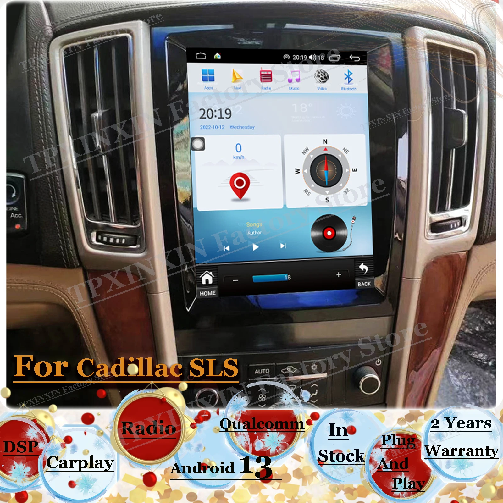 Автомобильная мультимедиа Android 13 для Cadillac SLS автомобильная стереосистема Navi