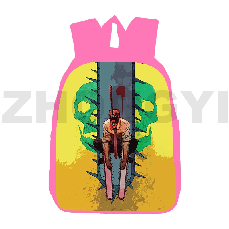 

Hot Japan Chainsaw Man Backpack Men Teenagers School Bag 12/16 Inch Bookbag Children Cartoon 3D Anime Daily Pack Student Gifts