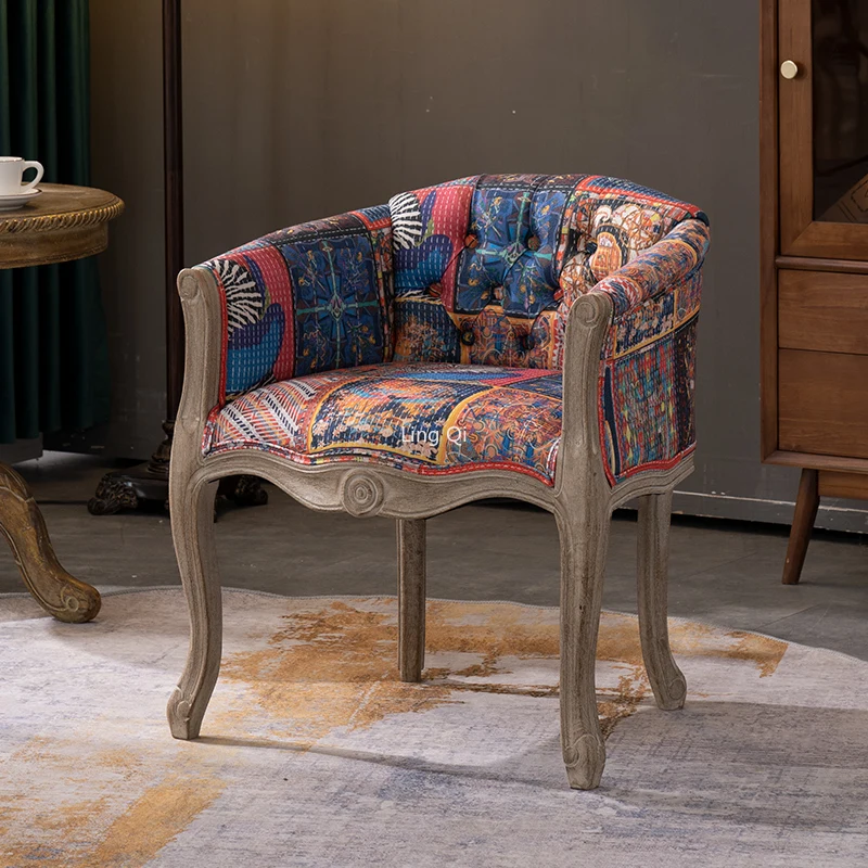 

Antiques Vintage Dining Chairs Luxury Designer Wood Banquet Chairs Armrest Unique Lounge Fauteuil Salon Interior Decorations