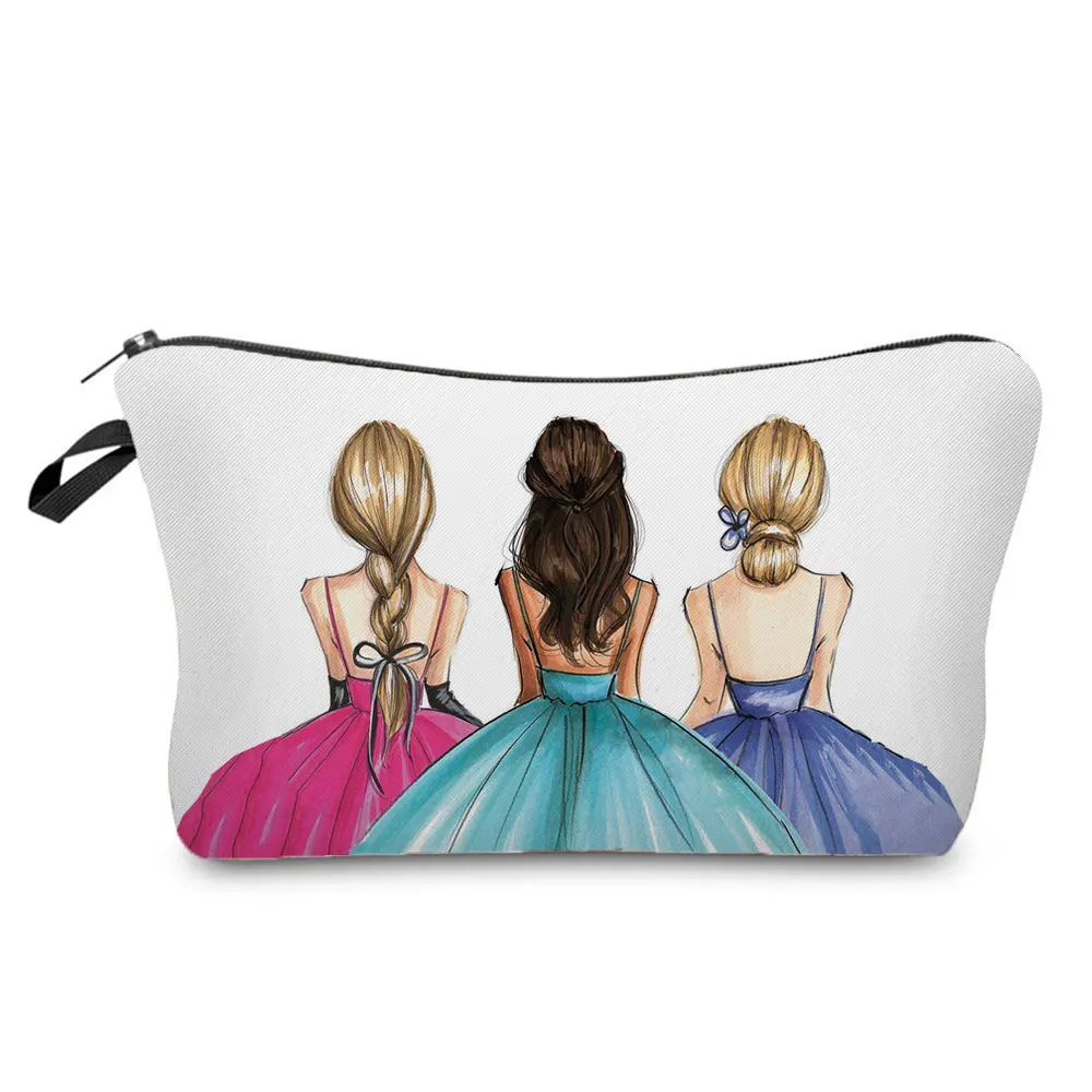 

Женская косметичка с принтом Good Friend, Женская сумочка, кошелек, новая косметичка на молнии для хранения косметички