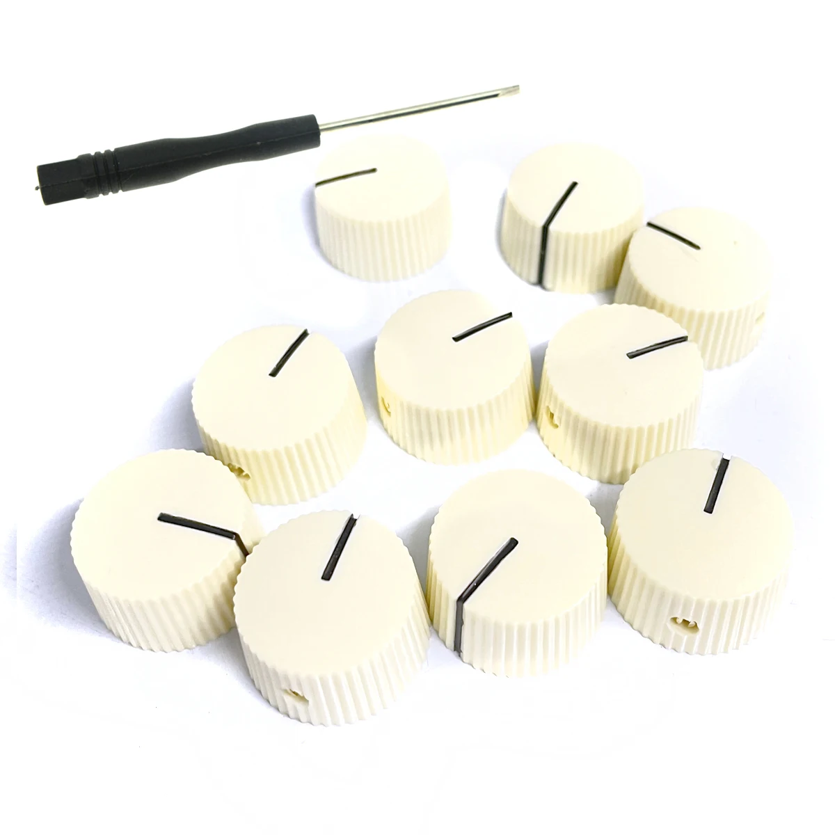 10pcs Ivory Vintage Style Barrel Guitar AMP Knob Amplifier K