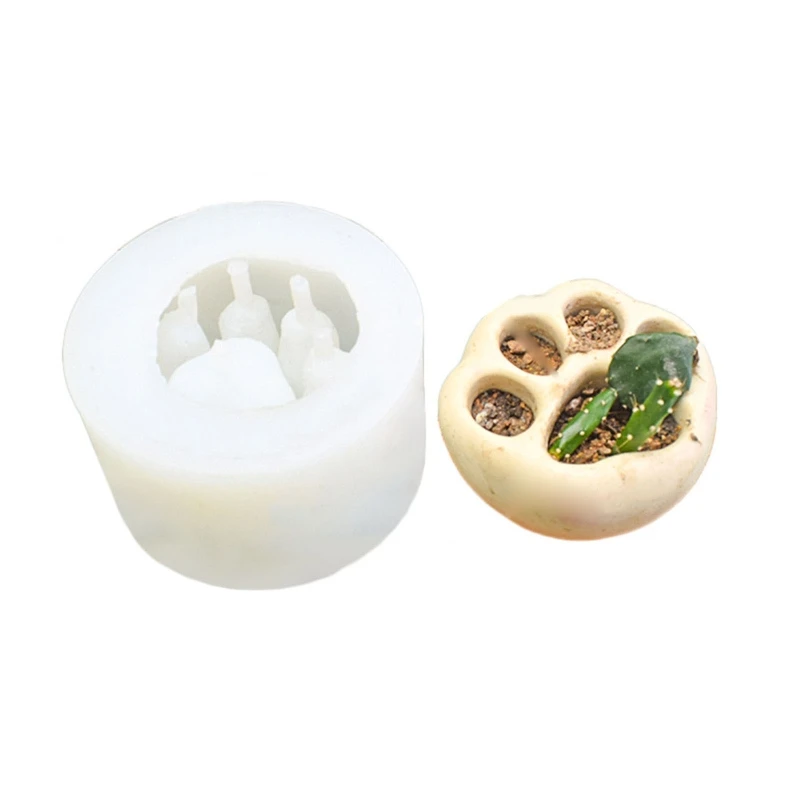 

Geometric Succulent Flower Pot Silicone Mold Epoxy Storage Mold Suitable for Diy Crafts Jewelry Container Decor T8DE