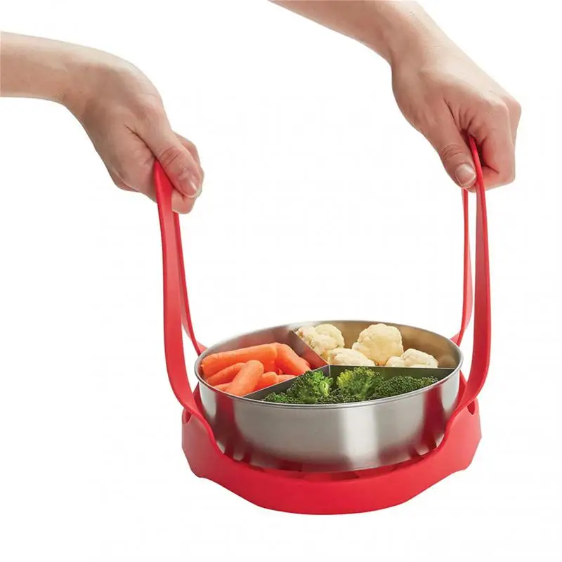 

Silicone Sling Lifter Food Grade Heat-resistant Steaming Grid Drain Basket Bakeware Sling Lifter Steamer Kitchen Accessories