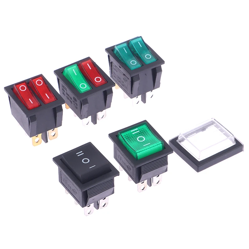 1 шт., кнопочный выключатель KCD4 KCD6, контактов