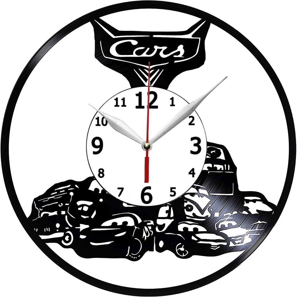 

Cars Vinyl Wall Clock is a Gift for Boys Made from Vintage Vinyl Record Wonderful Handmade Gift