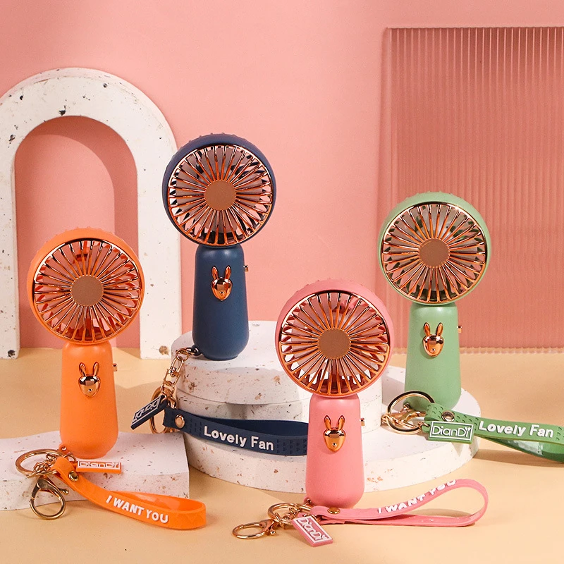 

Portable Fan USB Rechargeable Hanging Mini Fan Keychain Hand Fan Protable Air Conditioner For Home And Travel