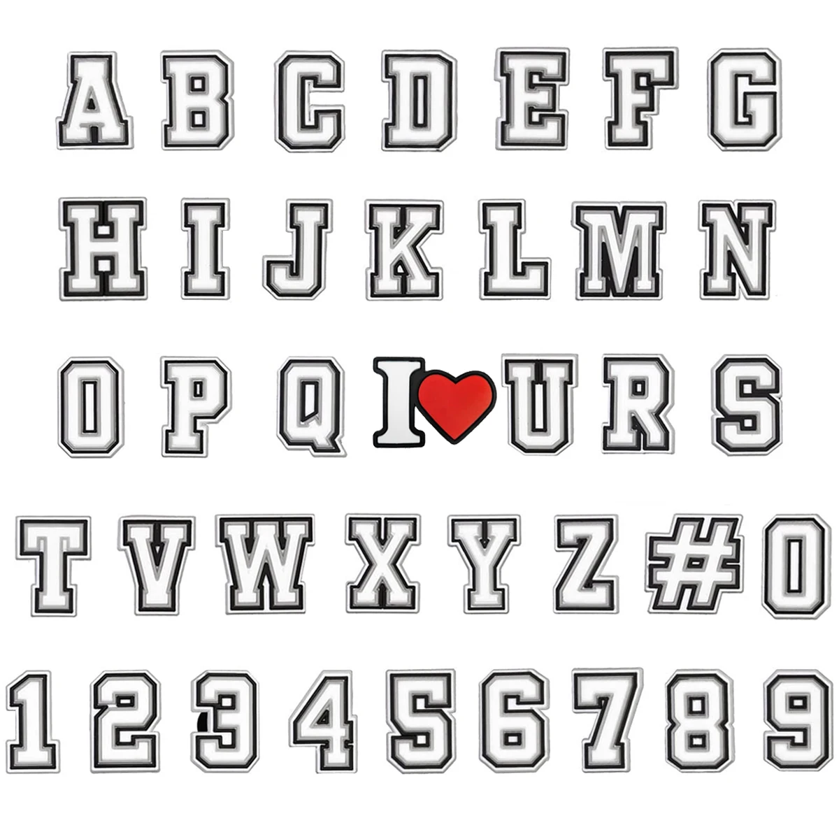 Letters Shoe Charms for Croc Accessories for Clogs Wristbands Bracelets, for Boys Girls Party Favor Gifts Letters Shoe Charms for Croc Accessories for Clogs Wristbands Bracelets, for Boys Girls Party Favor Gifts