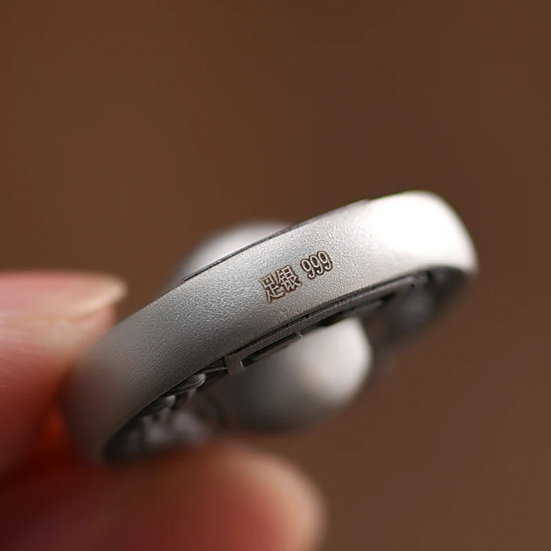 Подвеска Тыква ZABRA из чистого серебра 999 пробы для мужчин и женщин поворотная