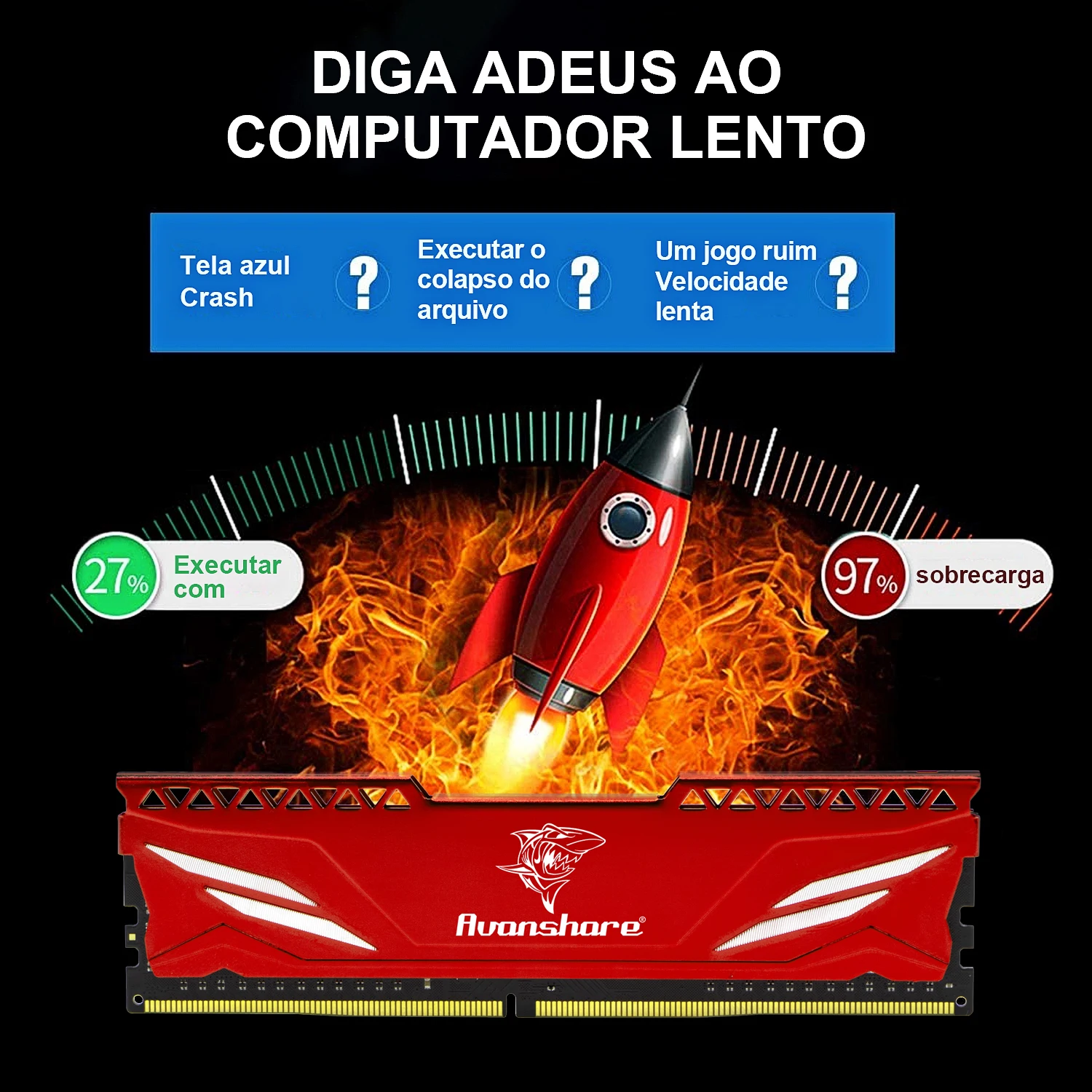 ОЗУ Avanshare DDR4 4 ГБ 8 16 32 2400 МГц 2666 3200 Память Dimm для настольного компьютера высокая