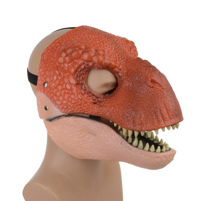 Акция! Хэллоуин динозавр маска с открытым ртом латексный ужас головной убор