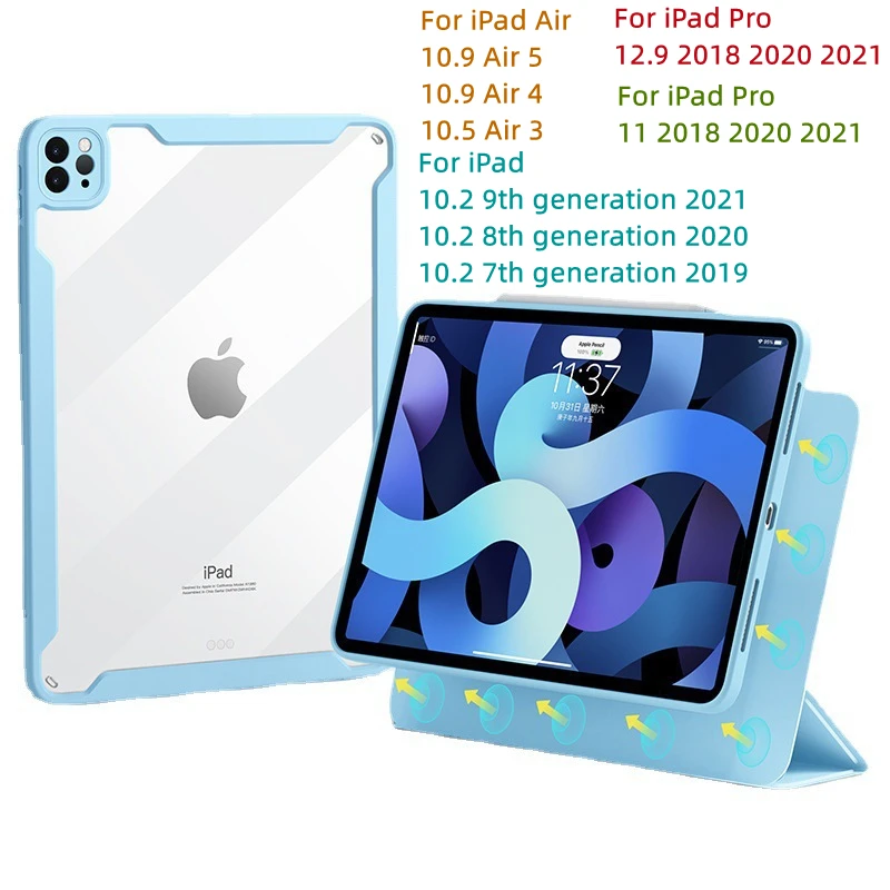 

Отделяемая Магнитная подставка для iPad pro 11, 2021 для Air 5, 4, 10,9, 10,2, 10,5 для iPad 9, 7, 8, Pro 12,9, чехол