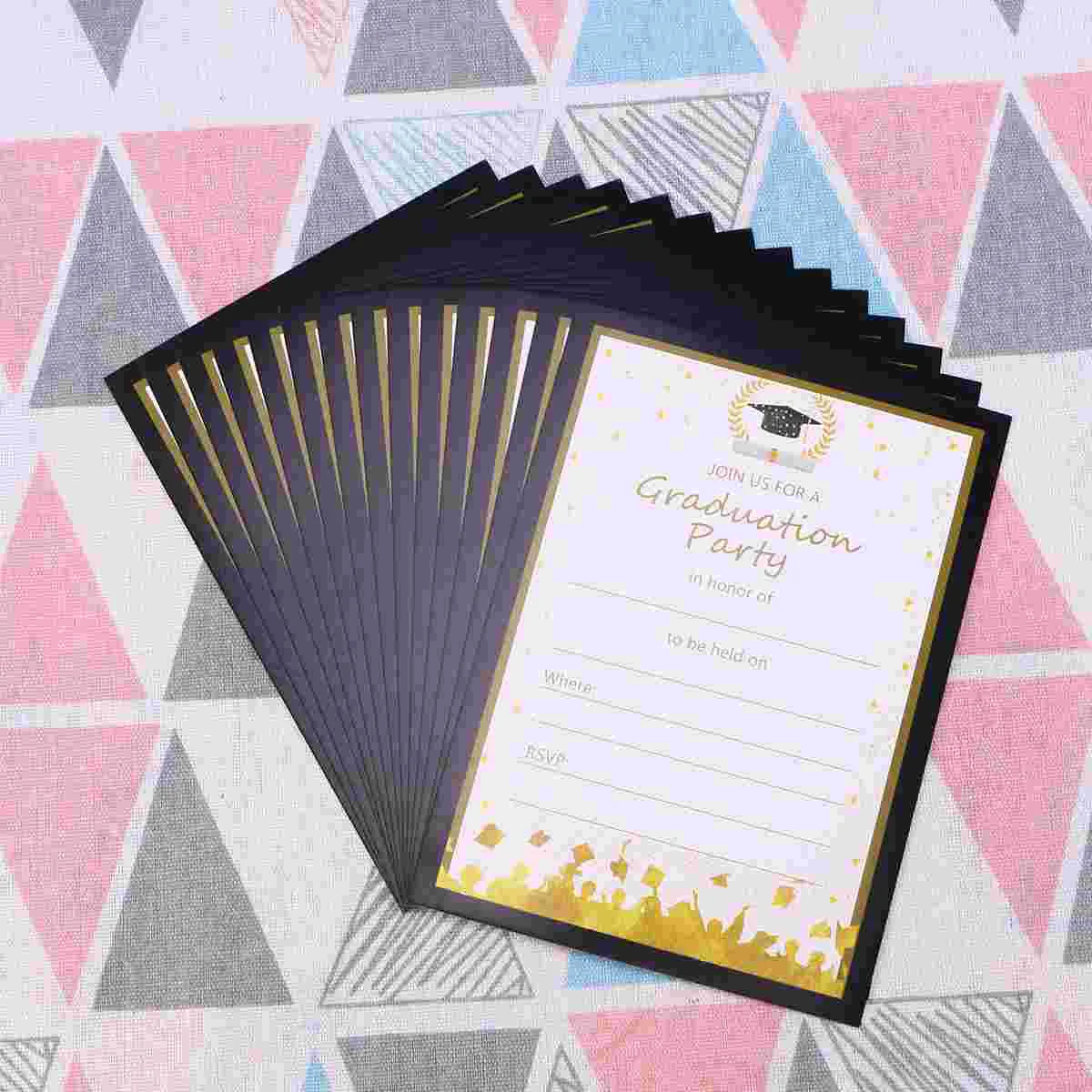 

25 Pcs Graduation Party Favors Invitation Card Advice Cards Game Activity Dinner