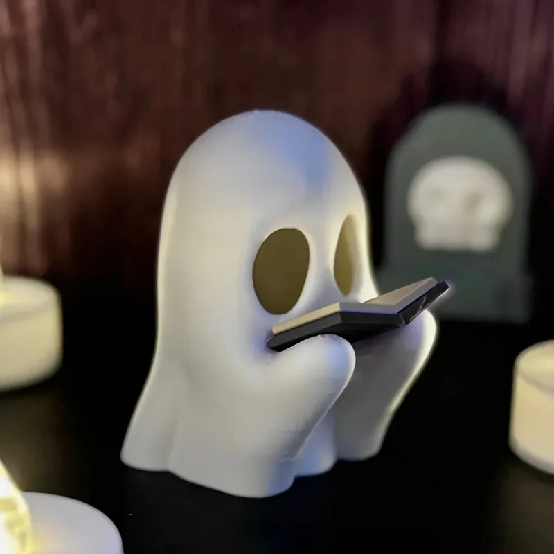 

3D печатная фигурка белого призрака на Хэллоуин, украшение «Жуткий Бог», подарочная коллекция, вечерние украшения для гостиной, аксессуары для дома