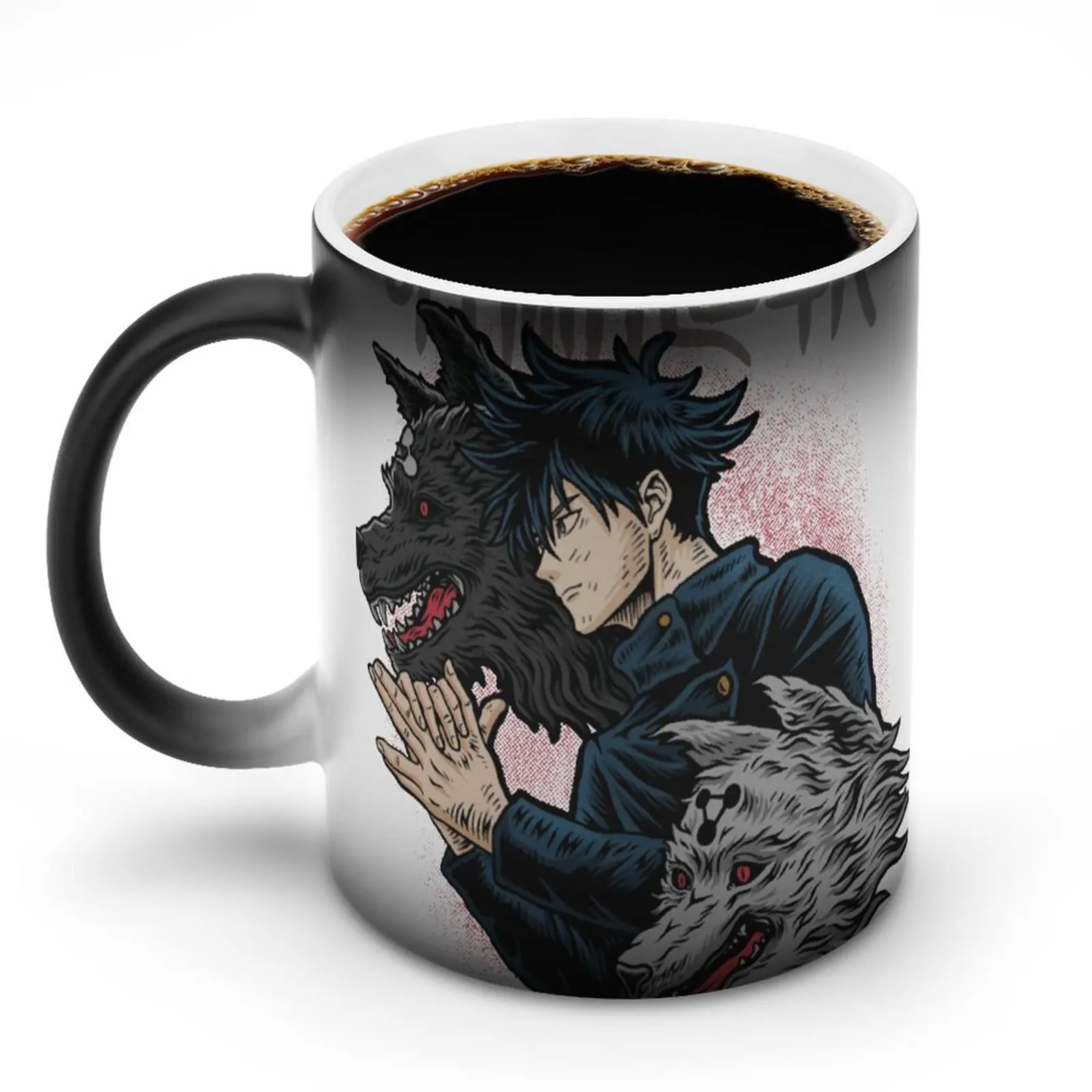 

Megumi Fushiguro, кружка с собаками, Кружка для юютютсу, Kaisen Cafe, кружка с изменением цвета, креативные модные керамические чашки