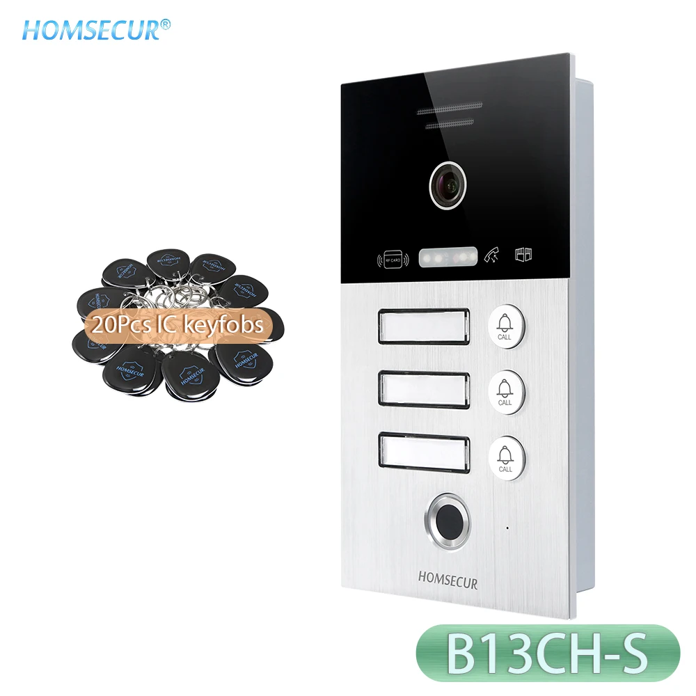 

HOMSECUR 4-проводной HD Водонепроницаемый дверной звонок с камерой с идентификацией по отпечатку пальца RFID доступ с утапливаемым креплением для ...